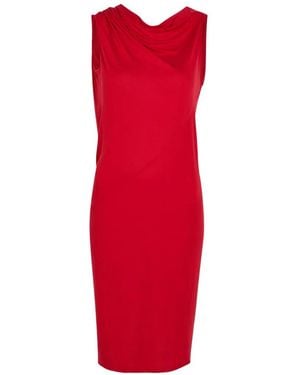 Rick Owens Shailee Draped Jersey Mini Dress - Red