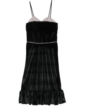 Dunesi Lolita Crystal-Embellished Midi Dress - Black