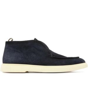 Officine Creative Suede Leather Slip-On Boots - Blue