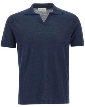 Della Ciana Camiseta Con Cuello Abierto - Azul