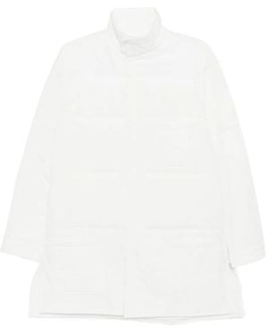 Yohji Yamamoto Broad Loop Button Padded Jacket - White