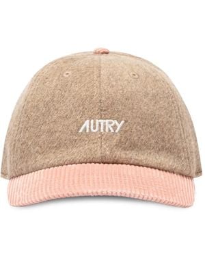 Autry Baseball Cap With Embroidered Logo - Natural