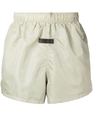 Fear Of God Essentials Logo-Patch Shorts - White