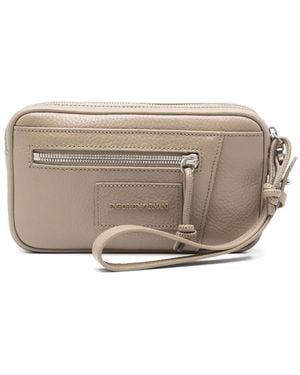Emporio Armani Pochette En Cuir - Gris