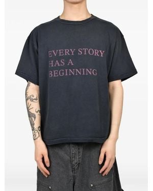 JUN/NAKAYAMA Slogan-Print T-Shirt - Grey