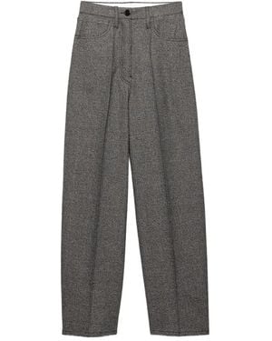 Prada Prince Of Wales Check Trousers - Grey