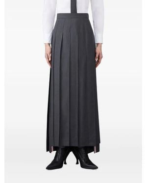 Thom Browne Gonna Lunga Plissettata - Blu
