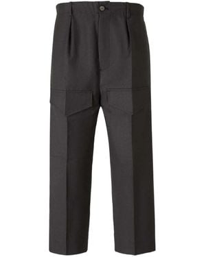 Setchu Pocket Belt-Loop Trousers - Grey