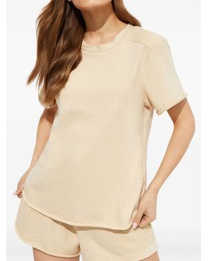 Ixiah Signature 2021 Embroidered T-Shirt - Natural