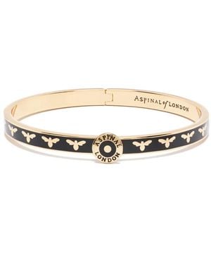 Aspinal of London Bee Bangle Bracelet - White