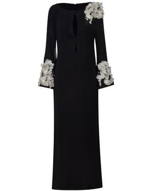 Baobab Kemet Floral-Embellished Maxi Dress - Black