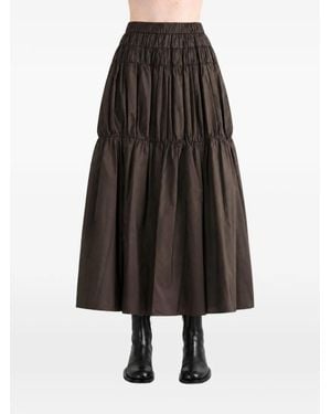 Amomento Falda Fruncida A Capas - Negro