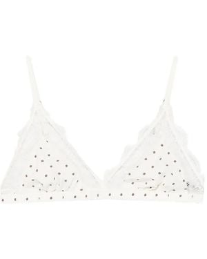 ROTATE BIRGER CHRISTENSEN Lace Triangle Bra - White
