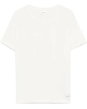 Saint Laurent T-Shirt With Logo Patch - White