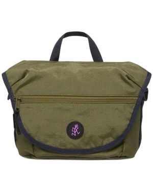 Gramicci Bolso Messenger Multi-Side Con Parche Del Logo - Verde