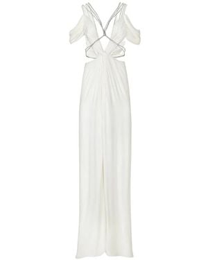 Costarellos Calina Cut-Out Gown - White