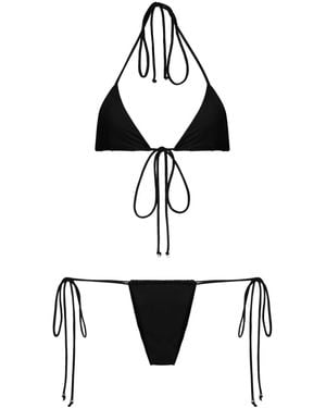 Amir Slama Halterneck Triangle Bikini - White