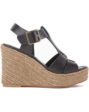 Paloma Barceló 100Mm Alison Wedge Sandals - Metallic