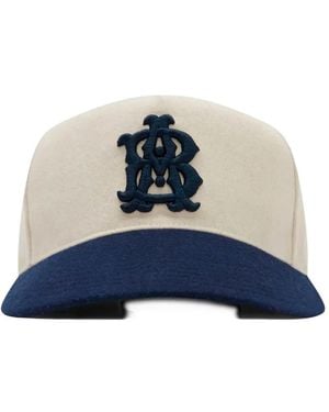 About Blank Monogram-Logo Contrast Cap - Blue
