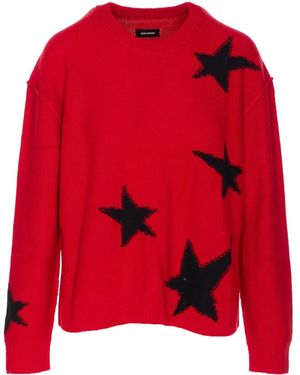 Zadig & Voltaire Markuz Star-Embroidered Cashmere Jumper