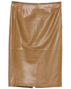 Dorothee Schumacher Sleek Statement Leather Skirt - Natural