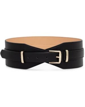 Guess Buckle-Fastening Corset-Style Belt - Black