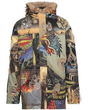 Who Decides War Parka Met Print - Zwart