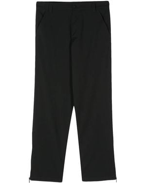 Just Cavalli Ankle-Zips Straight-Leg Pants - Black