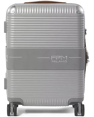 Fpm Milano 55M Bank Zip Deluxe Spinner Luggage Bag - Grey