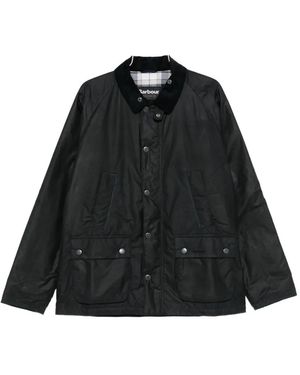 Barbour Corduroy-Collar Flap-Pocket Jacket - Black
