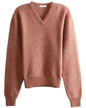Lemaire V-Neck Sweater - Brown