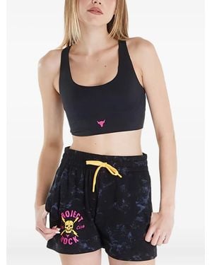 Under Armour Project Rock Lg Grind Sports Bra - Blue