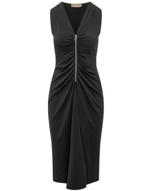 MICHAEL Michael Kors Zip Midi Dress - Black