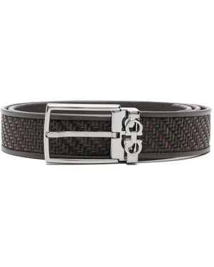 Ferragamo Leather Belt - White
