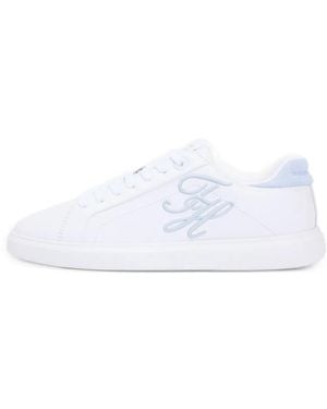 Tommy Hilfiger Logo-Embroidered Trainers - White