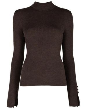 A.L.C. Jett Ribbed-Knit Jumper - Black