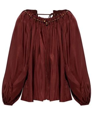Zimmermann Aster Gathered Bead Blouse