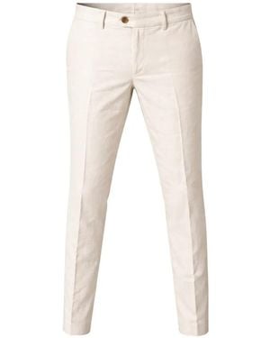 Franzese Collection Flat-Front Skinny Trousers - White