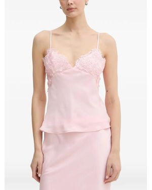 Bardot Elisan Lace-Trim Camisole Top - Pink