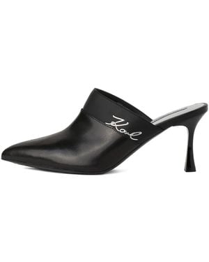 KARL LAGERFELD Sienna Heeled Mules - Black