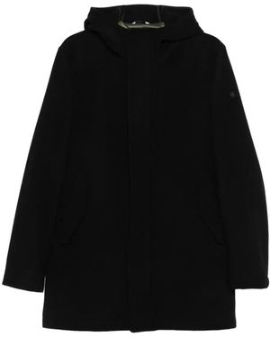 Manuel Ritz Hooded Coat - Black