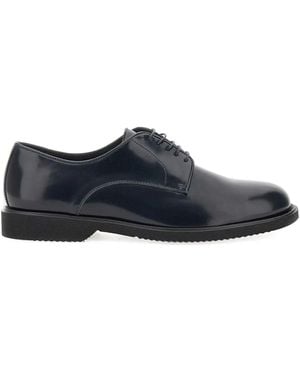 Duca Degli Abruzzi Lace-Up Leather Derby Shoes - Blue