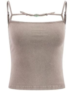 OTTOLINGER Charmed Tie-Strap Tank Top - Grey
