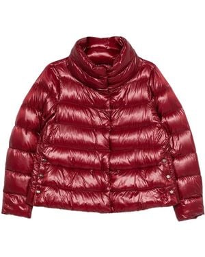 Herno Quilted High-Neck Padded Jacket - Red