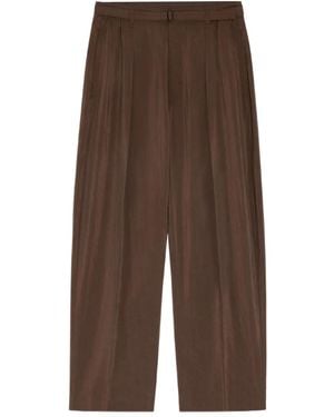 Lemaire Pleated Belted Trousers - Brown