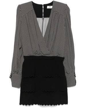 Elisabetta Franchi Jurk Met Stippen - Grijs