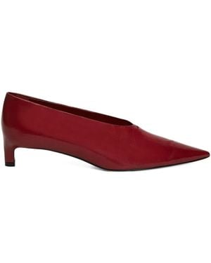 Jil Sander Leather Court Shoes - Red