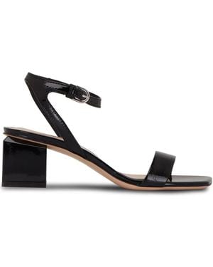 Agl Attilio Giusti Leombruni Patent-Finish Leather Sandals - Black
