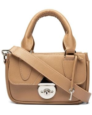 Sarah Chofakian Bolso de mano mini texturizado de piel - Neutro