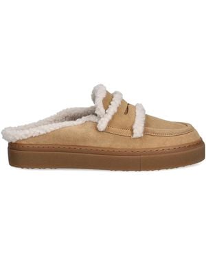 Inuikii Fleece Trim Slippers - Brown
